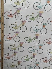 Clark and Clark F1263-1 cycles cream, drapery fabric import from United Kingdom