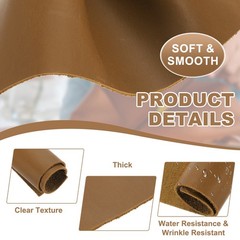 Genuine Leather Sheet, 7.9″x11.8″ Distressed Leather Pieces, Yellow
