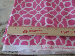 1 Yard x 44″ Vintage Fabric Dena Designs Westminster Fibers Pink Geometric