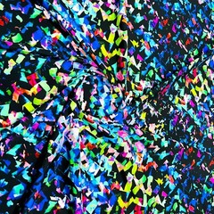 Stretch Spandex Fabric Abstract Multicolor Split Glass by yard for Swimwear