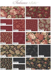 3 Sisters Ambiance Charm Pack, 5″ Fabric Squares, Moda Fabric, Floral Flowers,