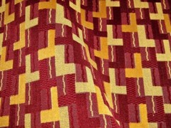LEE JOFA G P J BAKER Deco Geometric Grospoint Cut Velvet Upholstery Fabric 5 YD