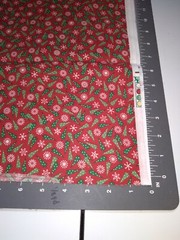Christmas Trees Red Background Snowflakes 1 yd 36″ x 43″ Quilt Table Runner
