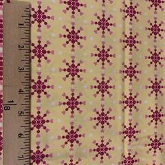 “Hugs & Kisses” Fabric By Linda Lum DeBono For Henry Glass Snowflake Hearts 1+Yd