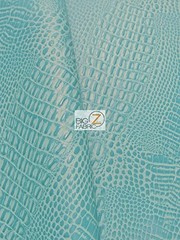 AquaGuard® Crocodile Marine Vinyl Fabric 14 Colors 1 Yard, Royal Blue