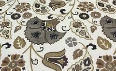 RICHLOOM FAVELL HAZE SLUBBY BASKETWEAVE COTTON FLORAL FURNITURE FABRIC BY YARD