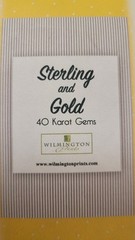 Wilmington Prints 40 Karat Gems Sterling And Gold Fabric Strips – NEW