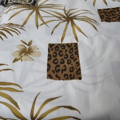 Hawaiian Print Floral Fabric Light Weight Cotton Appx 56 Inches x 4.25 yards