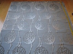 ZINC Fabrics MAPPLETHORPE Chrysanthemum Silver grey Gray fabric 7 yds x 55″ w