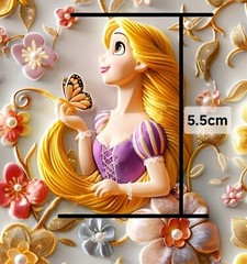 Princess Movie cartoon Rapunzel 100% Cotton fabric 20″x55″ 1248041 Half Meter