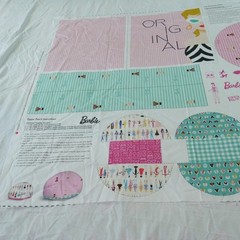Riley Blake Barbie Fabric Panel Barbie™ World Barbie Bag Panel Cotton Fabric