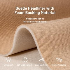 Auto Headliner Fabric 120″ L × 60″ W Stylish Mesh with Foam 120″L×60″W Brown
