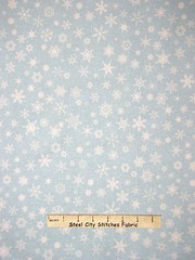 Christmas Fabric – Blue Creamy White Snowflake RJR #2351 White Christmas – Yard