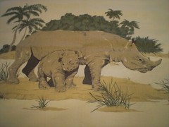 4 African Safari Animals Fabric Quilting Pillow Panels 22 x 17