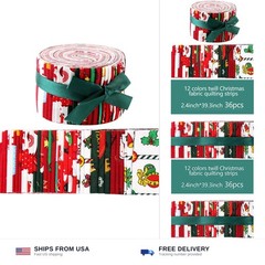 Jelly Roll Fabric, Pre-Cut Jelly Roll Fabric Strips for Quilting, Jelly Rolls…