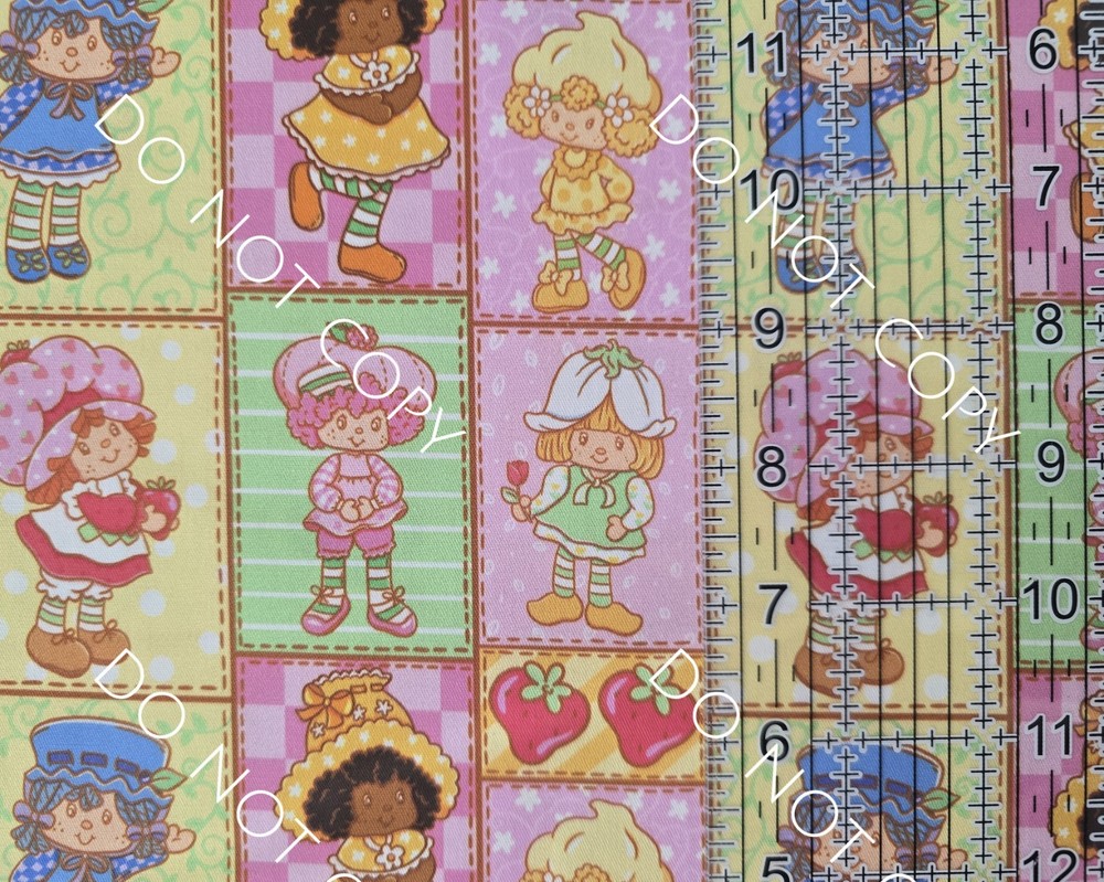 Custom 100% Cotton Woven Fabric Berry Girl And Friends By The 1/4 Yard 9×56 V2