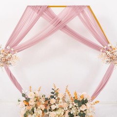Dusty Rose Wedding Arch Draping Fabric 1 Panel 29″ x 6.6 Yards Extra Long