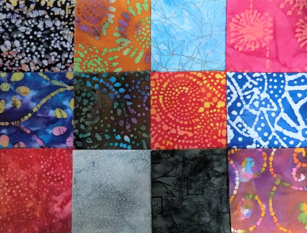 48 PCS BATIK ~ 5″X5″ PRE-CUT QUILT SQUARES CHARM PACK ~ FREE SHIPPING