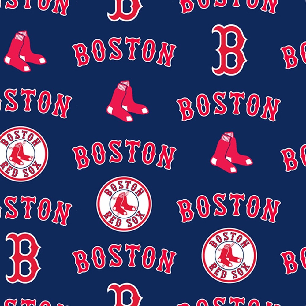Boston Red Sox MLB Fleece Fabric – 58″ Wide – Sold by The Yard & Bolt
