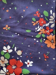 Vintage Large Multicolor Flower Print Cranston Print Works 108″ X 44″