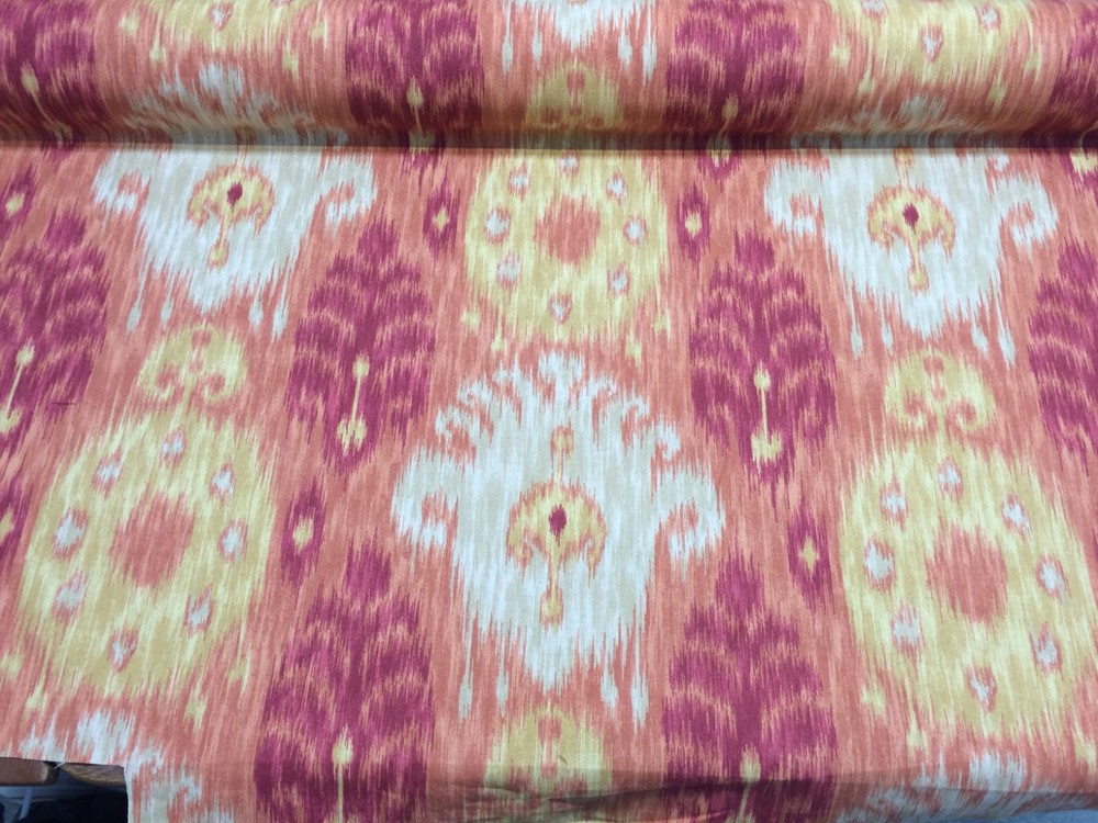 30 yard roll Home Accent Vibrant Ikat Red Fabric Bolt sale