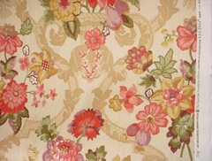 3-1/8Y Lee Jofa 2004092 Kirby Print Straw Floral Drapery Upholstery Fabric
