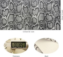 12″X54″ Snake Patterned PU Faux Leather,Embossed Snake Textured Faux Synthetic L