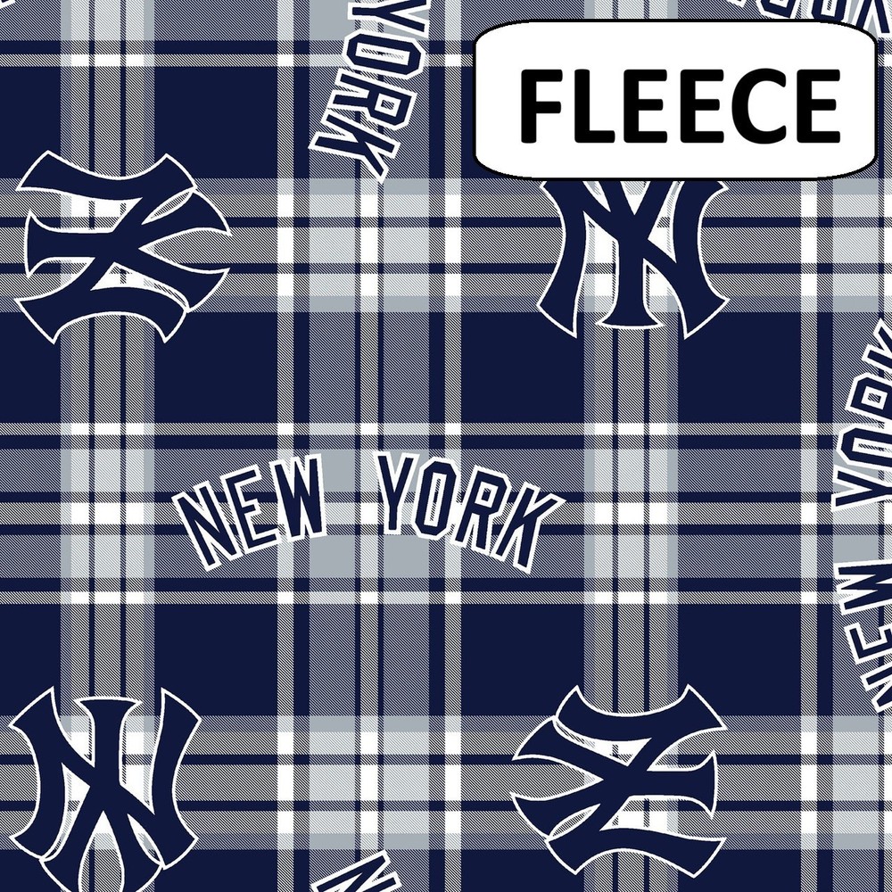 New York Yankees MLB Official, 60″ wide FLEECE – Continuous yards available.
