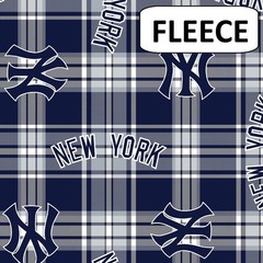 New York Yankees MLB Official, 60″ wide FLEECE – Continuous yards available.