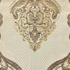 Damask Cream Renaissance Jacquard Upholstery / drapery fabric by the yard