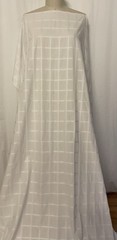 Exquisite 100% Cotton Check ,Grid Pattern White Fabric 2Yds 12 ” Long 42″ Wide