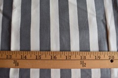 DARK GRAY & OFF WHITE STRIPES COTTON BLEND FABRIC 31 X 44″ WIDE