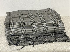 Brown And Navy Suit Remnant Material 184” X 43”