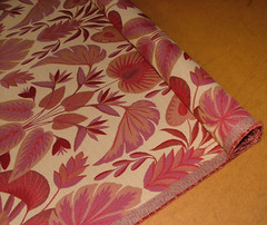 1.5 Metres Fryetts San Michele Rosso Jacquard Fabric Cushion Upholstery Use