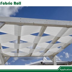 8ft Gray Sun Shade Fabric Roll Replaceable Canopy Pergola Multi-purpose Cloth
