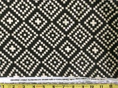 CAMELOT FABRICS – NORDIC DOUBLE GAUZE #2143105G-3 -LOZENGES IN CARBON- BY THE YD