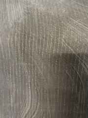 100% Silk Chiffon w/ Lurex Gold Stripes & Wave Gray Fabric By the Yard 44″ Wide