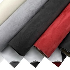 Red Suede Fabric Wrap 16 x 59 inch Self Adhesive Suede Wrap for Car Interior…