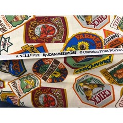 90s Joan Messmore Cranston Print Works Fabric Farm Label Farmcore Cottagecore