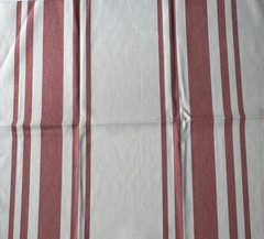 Ralph Lauren Flyinf point Stripe Sunbaked Red Designer Fabric Remnant 24 x 24″