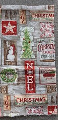Length of Christmas Sewing Fabric, 2 Yards Long x 43″ Wide, Rustic Country Print