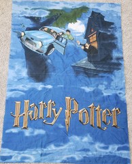 Harry Potter Flying Car Fabric Panel 36×50 Cheater Quilt Cotton Blue
