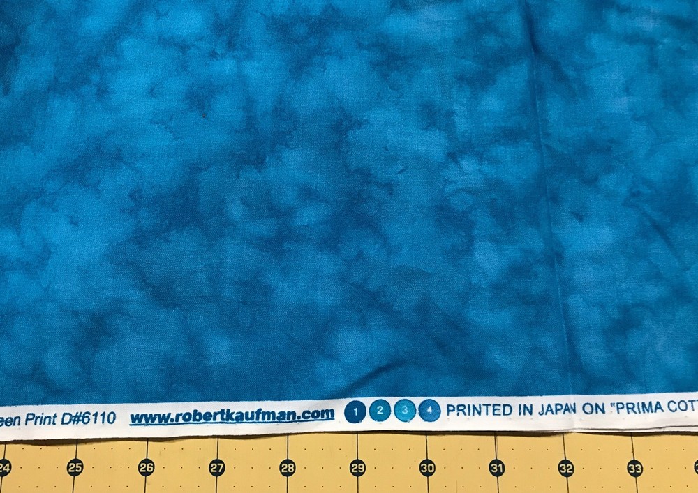 Blue Batik Robert Kaufman 18” X 43” 100% cotton fabric #B150
