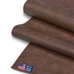 Thick Durable Faux Leather Vinyl Fabric, Soft Distressed DIY Material 12″x54″…