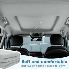 Grey Suede Headliner Fabric 125″ L x 60″ W with Foam Backing, with Seam Rolle…