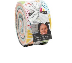 NEW Moda Creativity Glows Fabric Roll 47530JR – 2.5″ x 42″ Cotton Strips