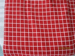 Red and white grid pattern from Princess Fabrics