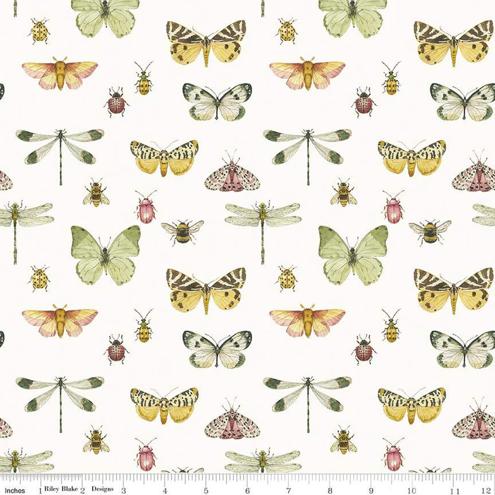 1/4 Yard 9×42 Riley Blake “Love Me More” Flutter Cloud Butterflies Quilt Cotton