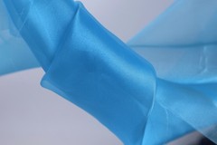 Blue Crystal Organza Fabric by the Yard, Sheer Shimmer Organza for Dresses