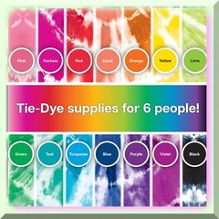Rainbow Tie Dye Party Pack with 18 Bottles